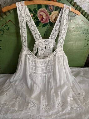 Free People White Eyelet Crochet Tank